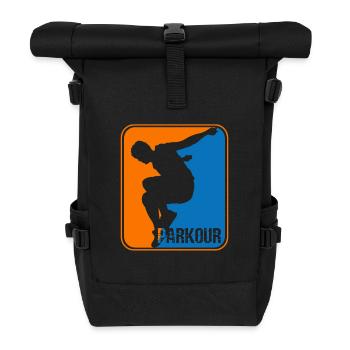 Parkour Sport Logo - Sac à dos roll top - noir - Devant