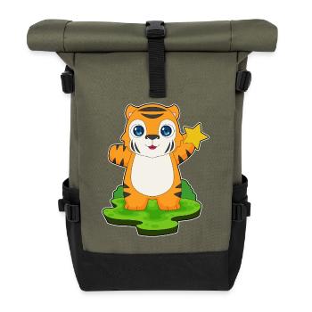 Étoile du Tigre - Sac à dos roll top - olive/noir - Devant