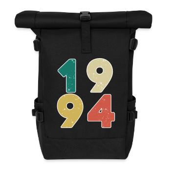 1994 - Jahrgang 1994 - Baujahr 1994 - Rolltop Rucksack - Schwarz - Vorne