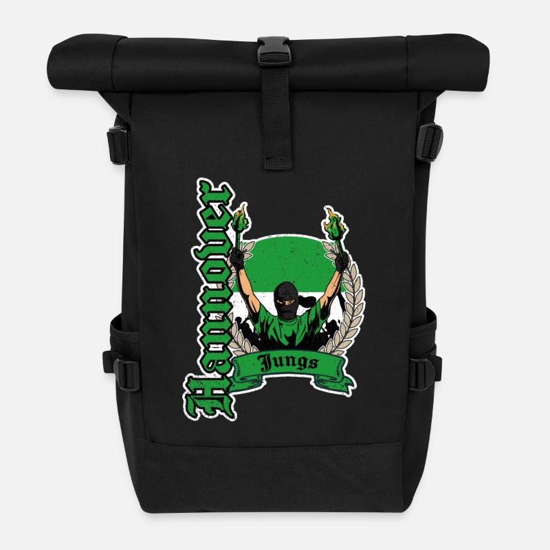 Hannover Jungs Fußball - Rolltop Rucksack - Schwarz