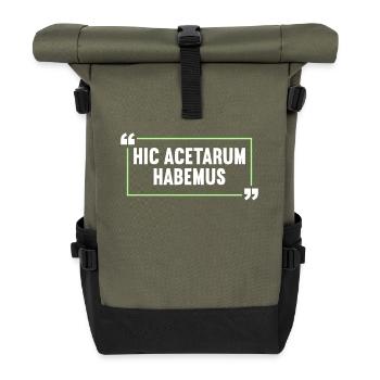 Lateinisch Lustiger Latein Spruch - Rolltop Rucksack - Olive/Schwarz - Vorne
