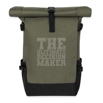 The Ultimate Decision Maker - Roll Top Backpack - olive/black - Front