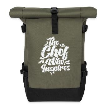 Le chef qui inspire - Sac à dos roll top - olive/noir - Devant