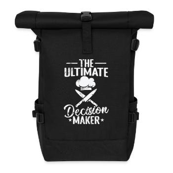 The Ultimate Decision Maker - Roll Top Backpack - black - Front