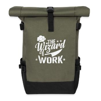 The Wizard of Work - Rolltop Rucksack - Olive/Schwarz - Vorne