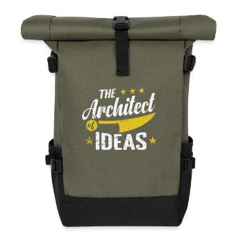 The Architect of Ideas - Roll Top Backpack - olive/black - Front