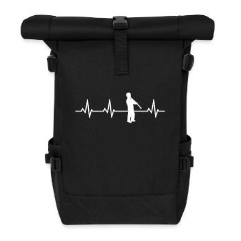 Clarinetist Heartbeat - Roll Top Backpack - black - Front