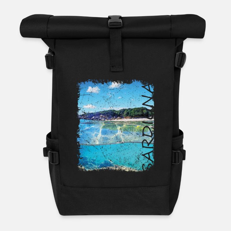 Sardinien Sardigna - Rolltop Rucksack - Schwarz