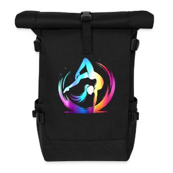 Turnerin Gymnastik Turnverein Turnen Turnsport - Rolltop Rucksack - Schwarz - Vorne