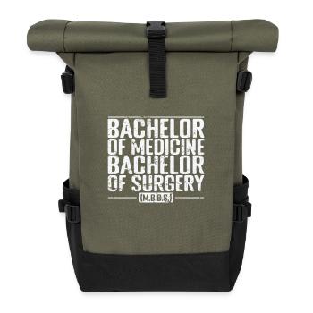 Baccalauréat en médecine, Baccalauréat en études chirurgicales - Sac à dos roll top - olive/noir - Devant