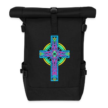 Jesus Gott Kreuz Kreuze Kruzifix - Rolltop Rucksack - Schwarz - Vorne