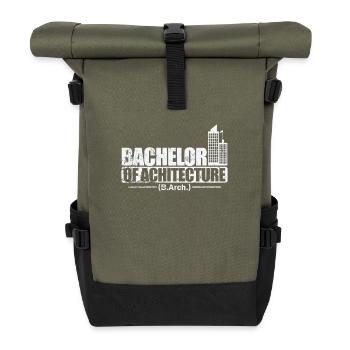 Bachelor of Architecture Baukunst - Rolltop Rucksack - Olive/Schwarz - Vorne