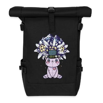 Alps Mountains Mountains Nature Flowers Nature Lovers - Roll Top Backpack - black - Front