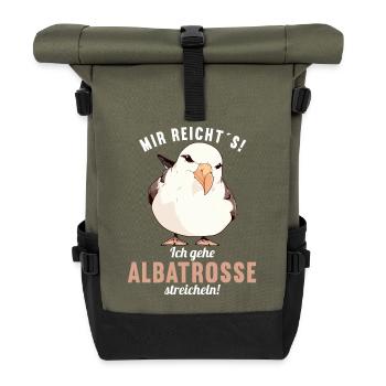 Albatross Albatrosse Albatros - Roll Top Backpack - olive/black - Front