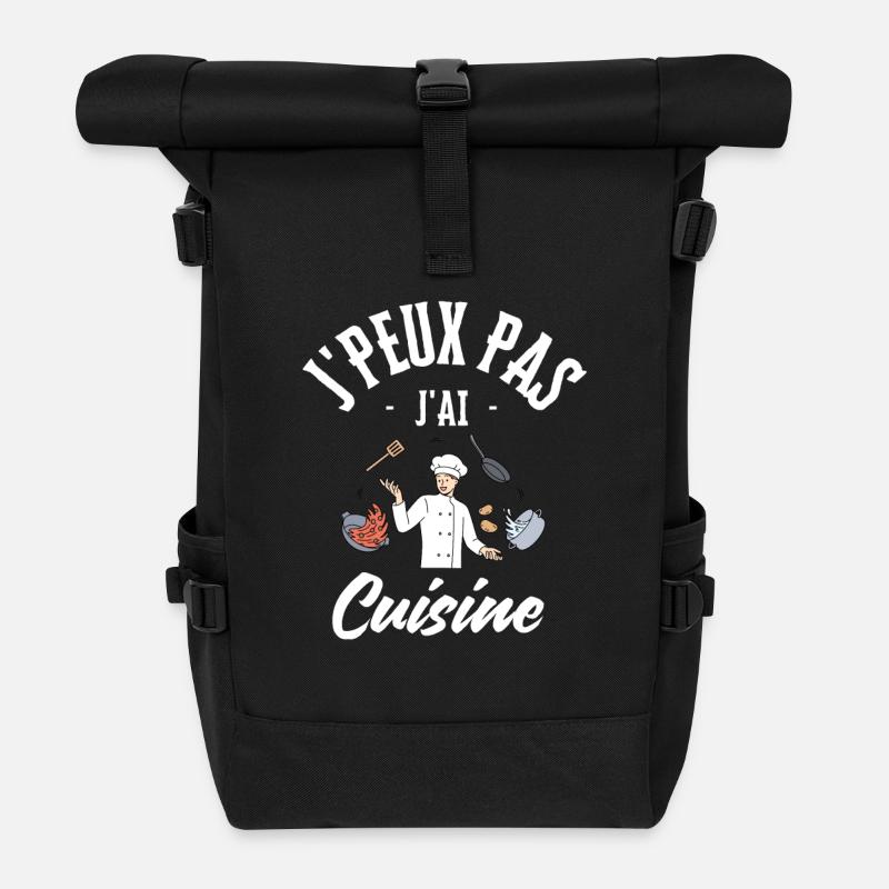 Ich kann keine Küche haben - Rolltop Rucksack - Schwarz