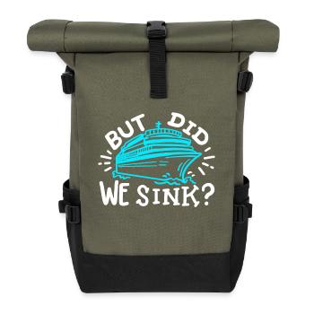 Kreuzfahrtschiff Kreuzfahrt - Rolltop Rucksack - Olive/Schwarz - Vorne