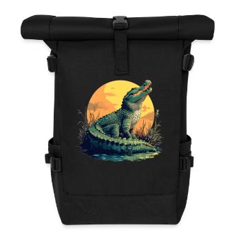 Alligatoren Alligator - Sac à dos roll top - noir - Devant