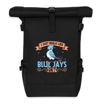 Ich liebe meinen Blauhäher - Rolltop Rucksack - Schwarz - Vorne