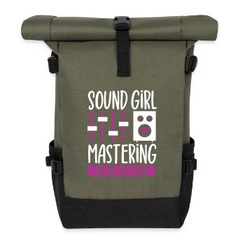 Sound Girl - Sound Engineer - Roll Top Backpack - olive/black - Front