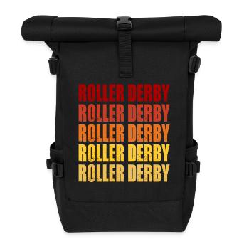 Roller Derby Retro Vintage Graphic - Roll Top Backpack - black - Front