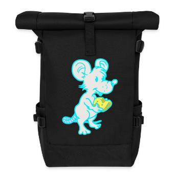 Mouse Rat Cheese Mice Rats - Roll Top Backpack - black - Front