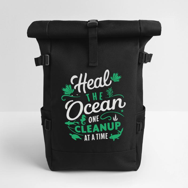 Ocean Save Purification Step Roll Top Backpack