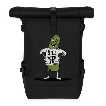 Dill Mit Es Lustiges Pickle Pun - Rolltop Rucksack - Schwarz - Vorne