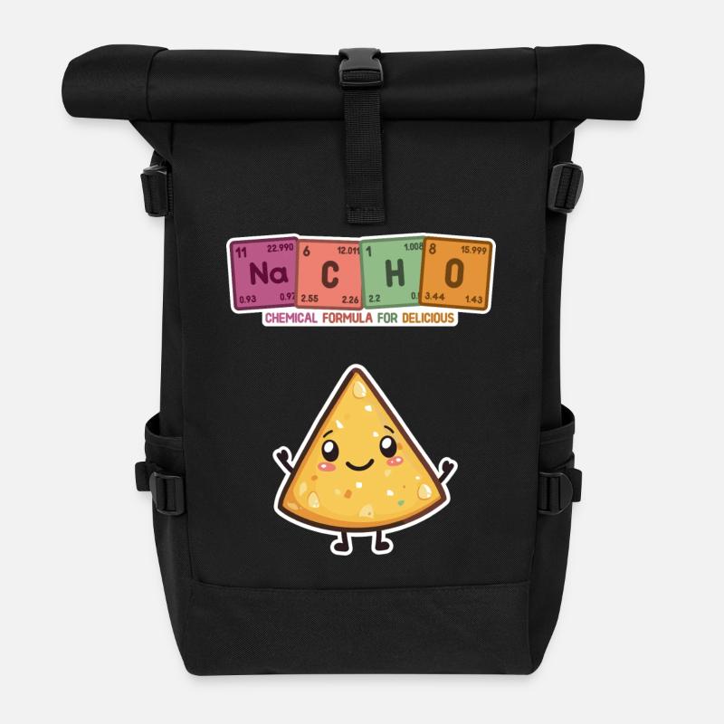 Nacho - Periodic Table - Roll Top Backpack - black