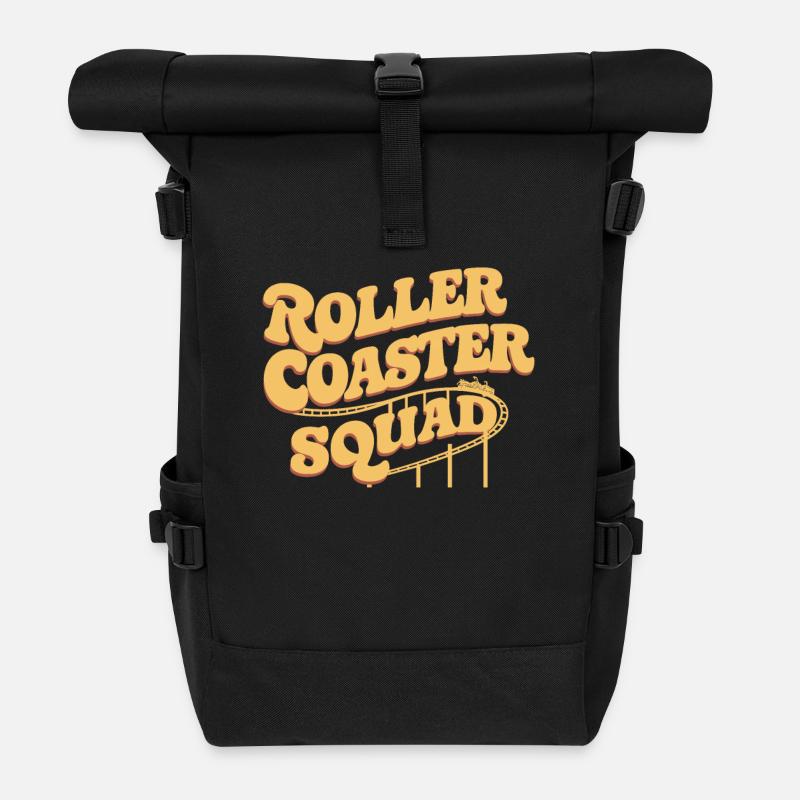 Roller Coaster Squad Achterbahn Fans - Sac à dos roll top - noir