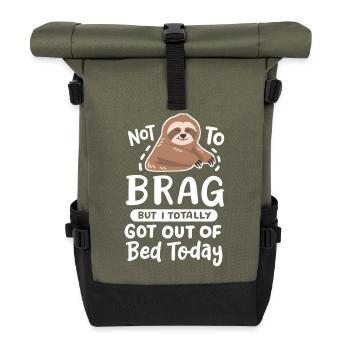 Faultier Liebhaber - Rolltop Rucksack - Olive/Schwarz - Vorne