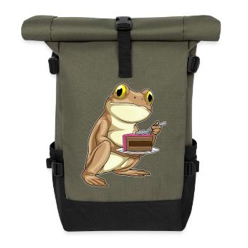 Gâteau de grenouille - Sac à dos roll top - olive/noir - Devant