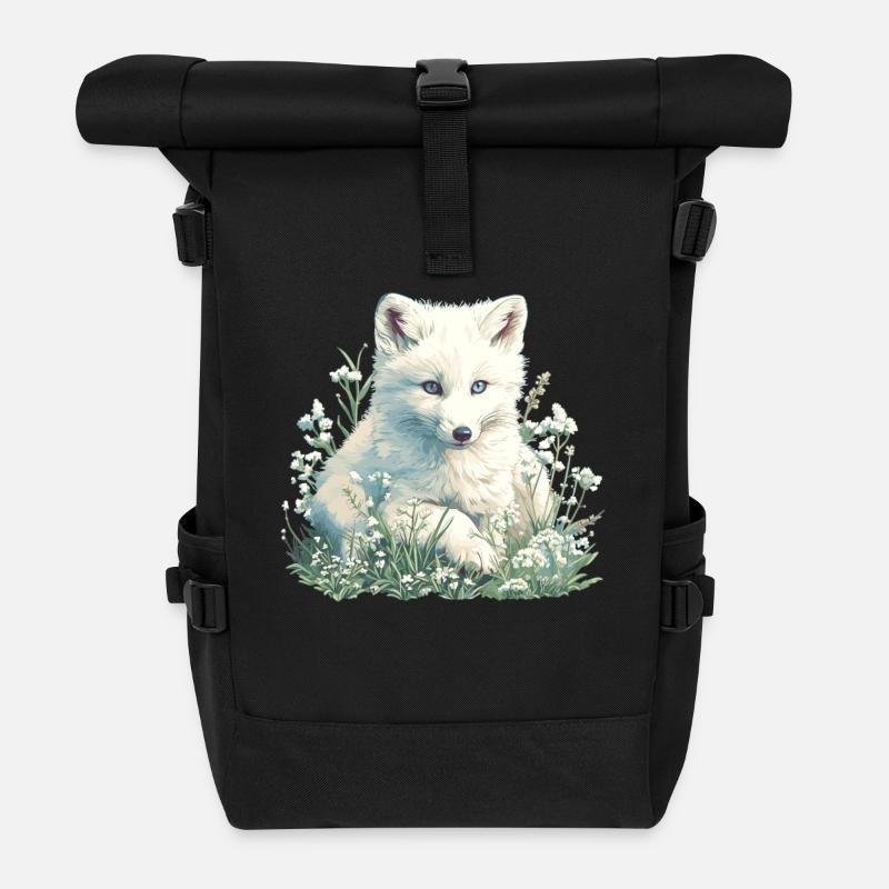 Arctic Fox Polarfüchse Polarfuchs - Rolltop Rucksack - Schwarz