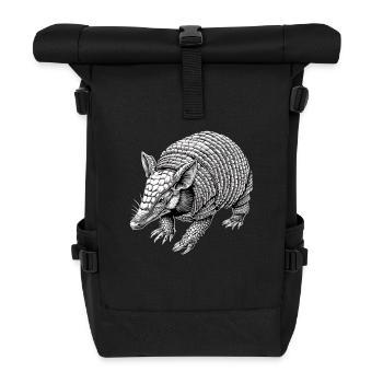 Armadillo Gürteltiere Gürteltier - Rolltop Rucksack - Schwarz - Vorne