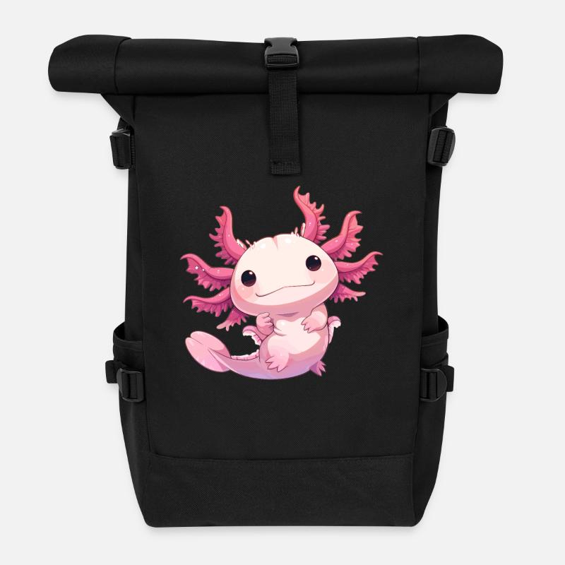 Axolotl - Rolltop Rucksack - Schwarz