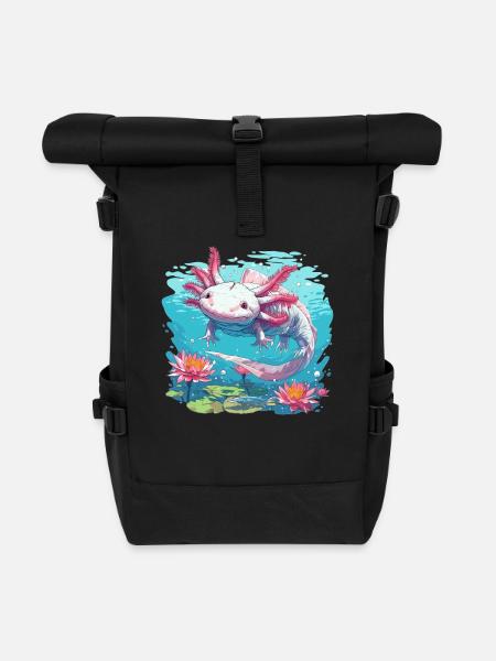 Axolotl - Rolltop Rucksack - Schwarz