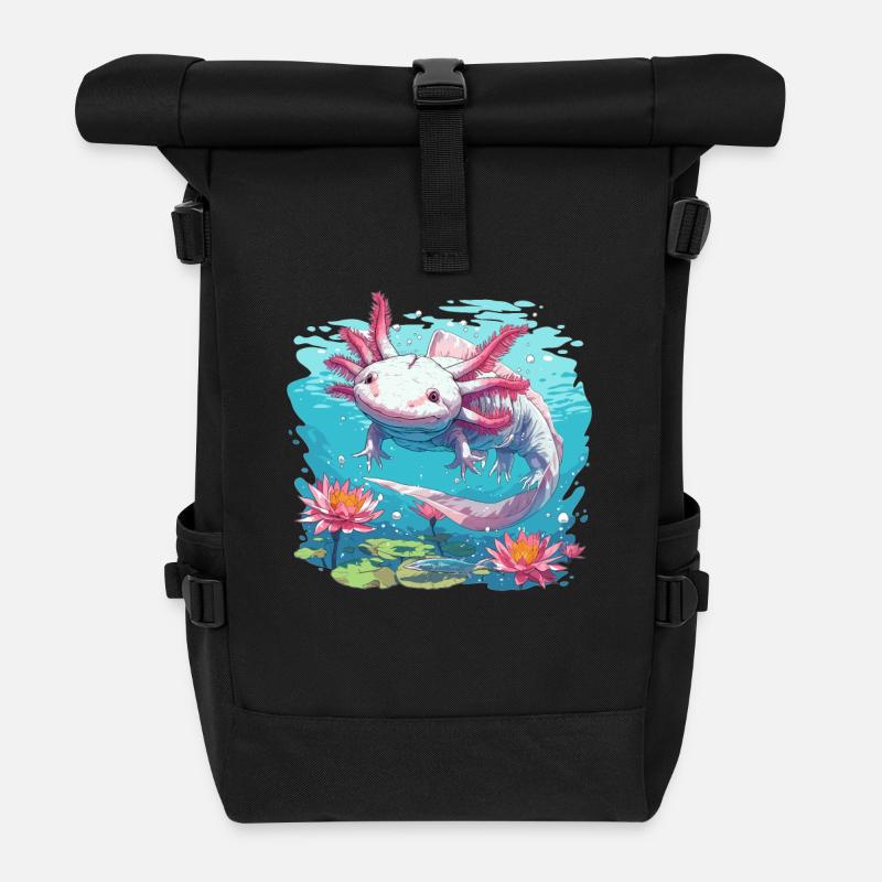 Axolotl - Sac à dos roll top - noir