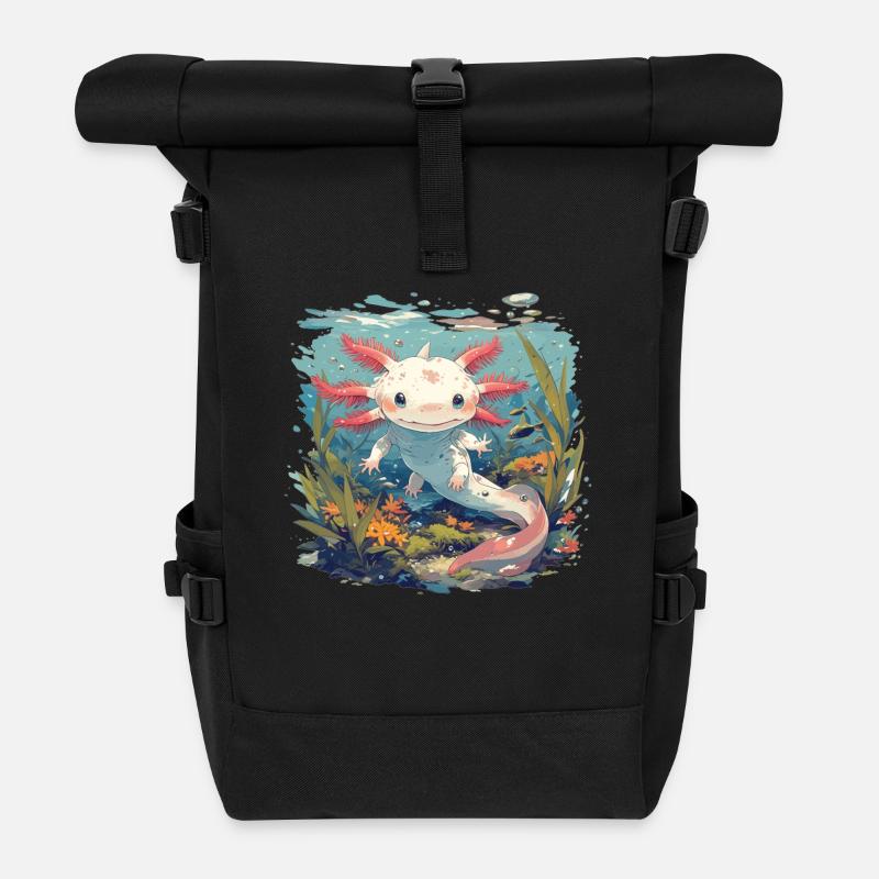 Axolotl - Sac à dos roll top - noir