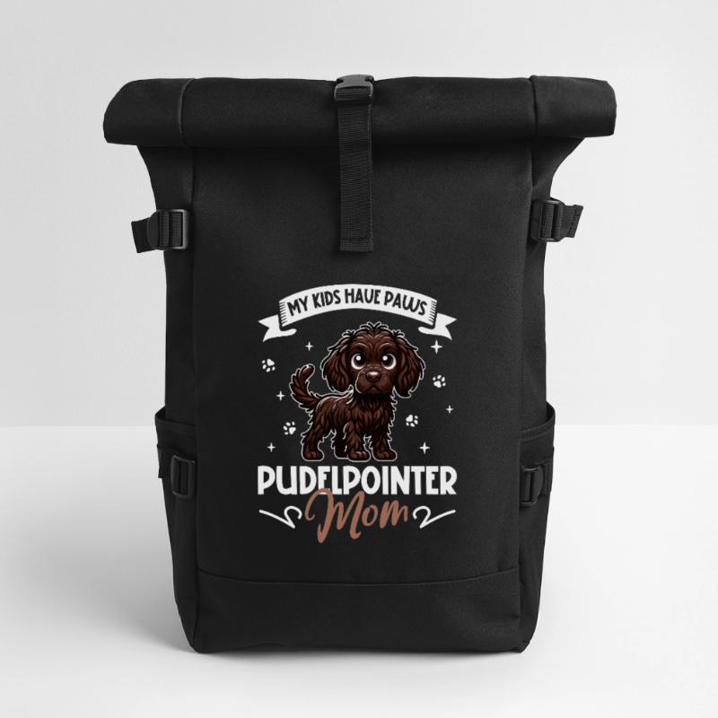 Poodle Pointer Mom Roll Top Backpack