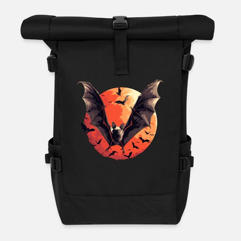 Bat Fledermäuse Fledermaus - Rolltop Rucksack - Schwarz
