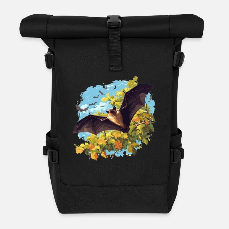 Chauve-souris Chauve-souris - Sac à dos roll top - noir