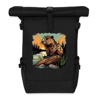 Beaver Biber - Sac à dos roll top - noir - Devant