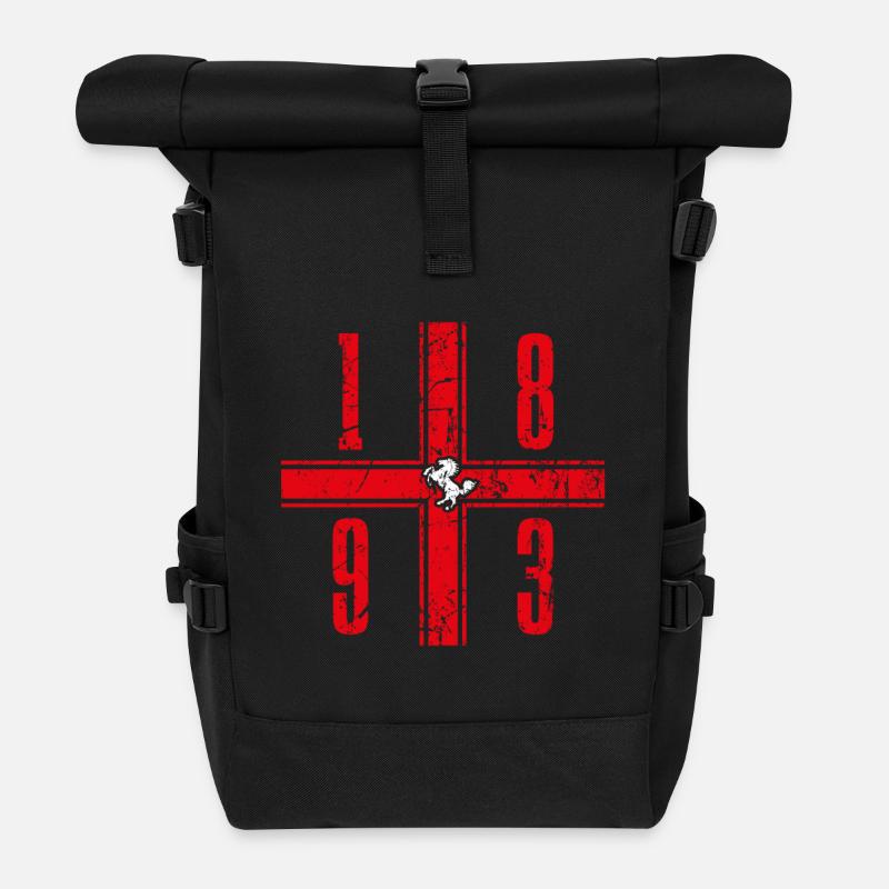 Stuttgart Fanmotiv - Rolltop Rucksack - Schwarz
