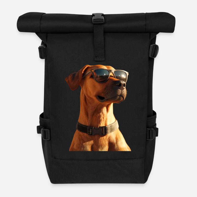 Rhodesian Ridgeback Jagdhund Hunde Stolz Ridgeback - Rolltop Rucksack - Schwarz