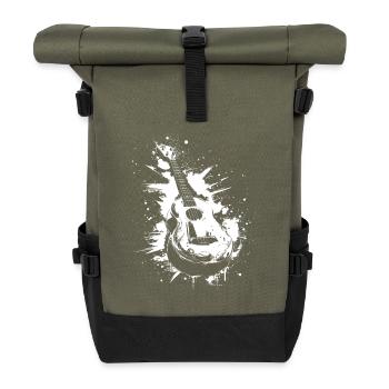 Ukulele Graffiti - Roll Top Backpack - olive/black - Front