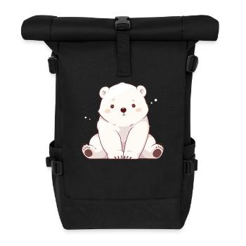 Polar Bear Eisbären Eisbär - Rolltop Rucksack - Schwarz - Vorne