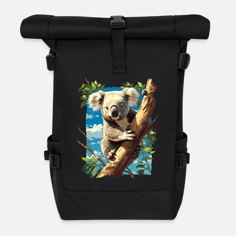 Koalas Koala - Sac à dos roll top - noir