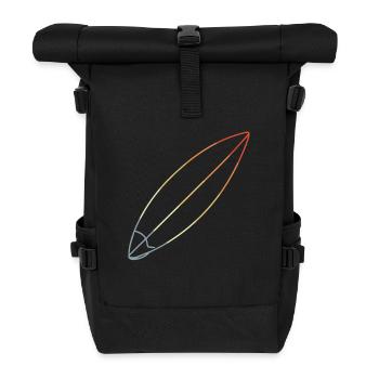 Planche de surf - Sac à dos roll top - noir - Devant