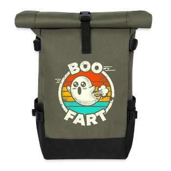 Pets de fantômes drôles – Halloween Fun - Sac à dos roll top - olive/noir - Devant