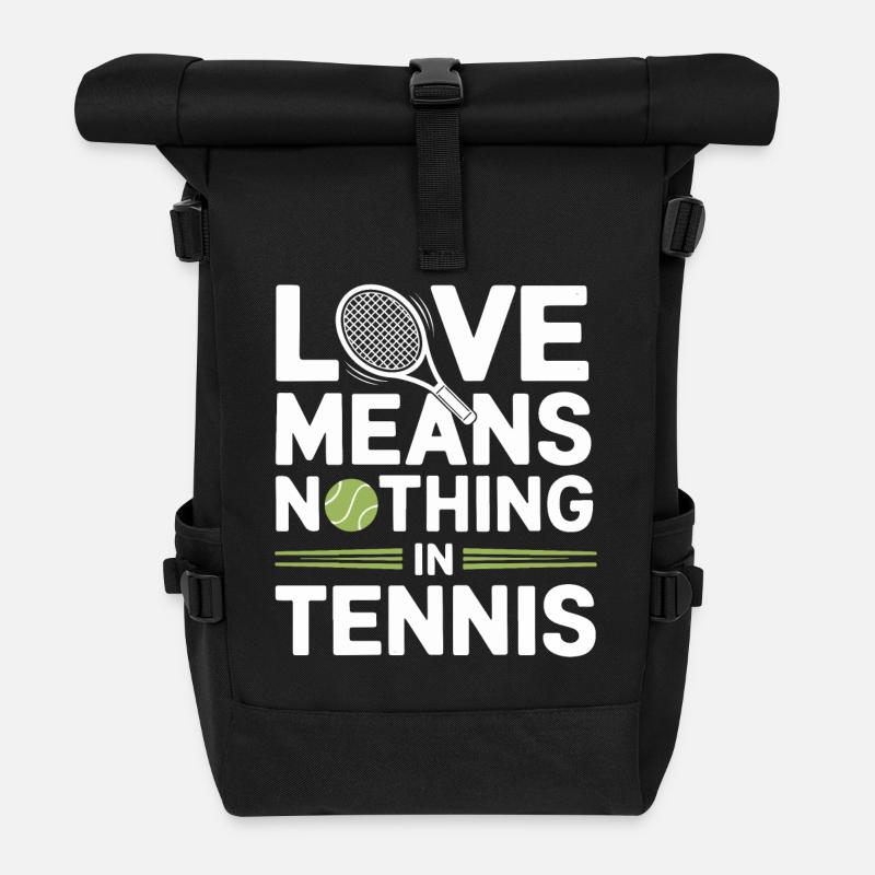 Love Means Tennis - Roll Top Backpack - black