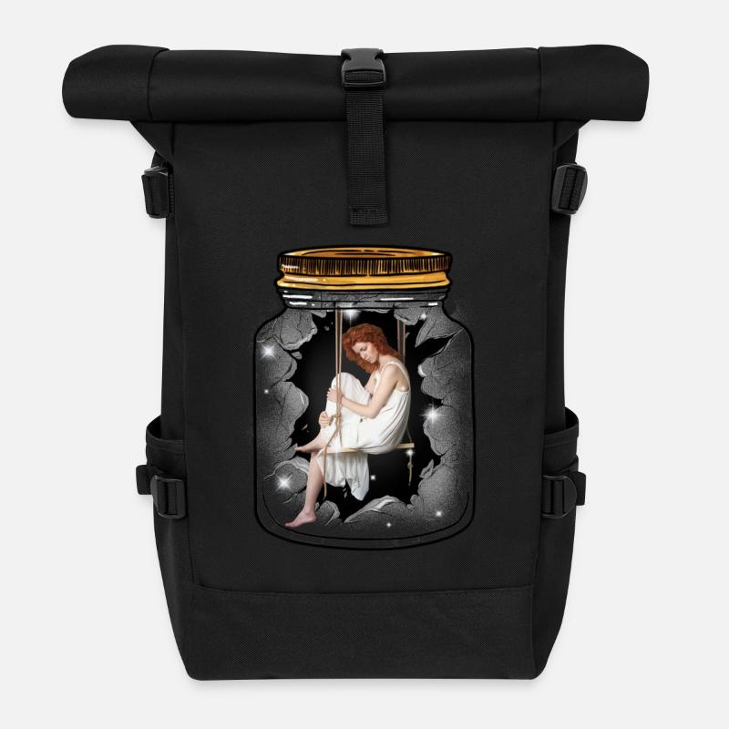 Emotionen Gefühle Depression Einsamkeit - Rolltop Rucksack - Schwarz